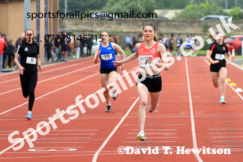Sprints, 2026 Northumberland Schools Track and Field, Wentworth, Hexhan. Photo: David T. Hewitson/Sports for All Pics